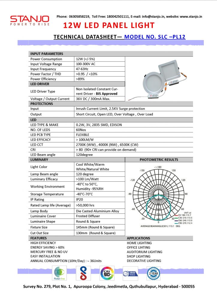 Buy Panel Light Led Panel Lights Manufacturers in Hyderabad, India
